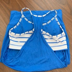 Blue Lululemon No Limits Tank Top